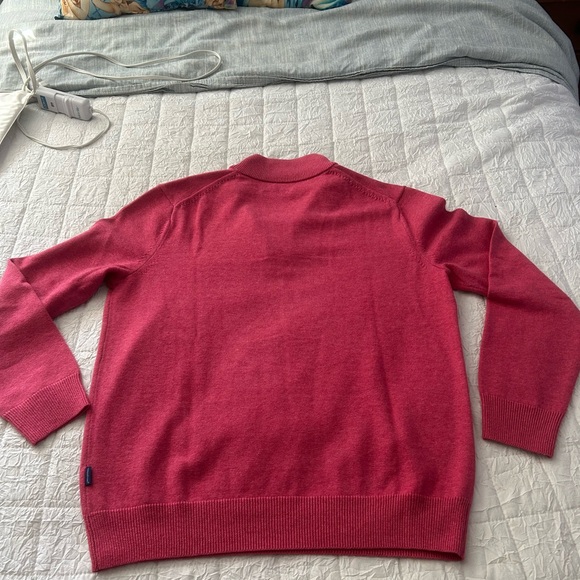 NWOT Vineyard Vines Men's Size M Quarter Zip-Up Sweater in Deep Pink - Picture 8 of 13